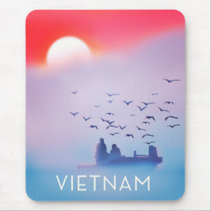 Vietnam evening sun Vacation poster Mouse Pad
