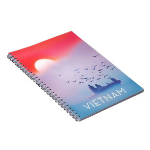 Vietnam evening sun Vacation poster Notebook