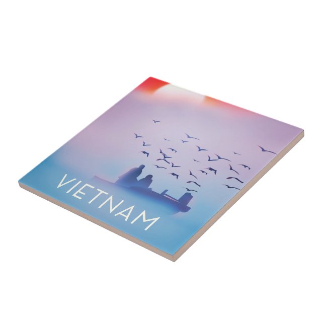 Vietnam evening sun Vacation poster Tile (Side)