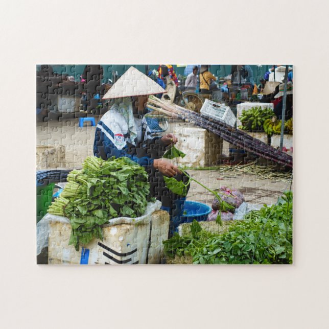 Vietnam Farmers Market Vegetables Jigsaw Puzzle (Horizontal)