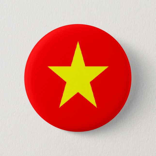 vietnam flag 6 cm round badge (Front)