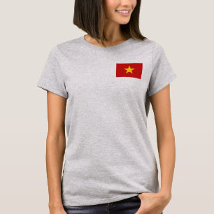 Vietnam Flag and Map dk T-Shirt