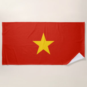 Vietnam flag beach towel