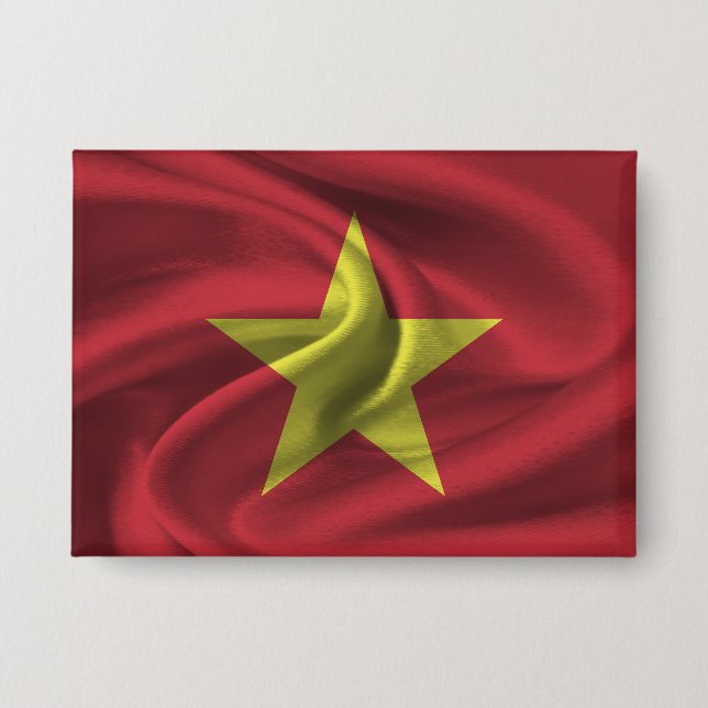 Vietnam Flag Button (Front)