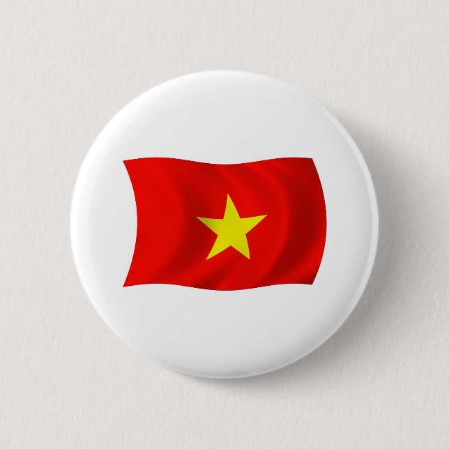 Vietnam Flag Button (Front)