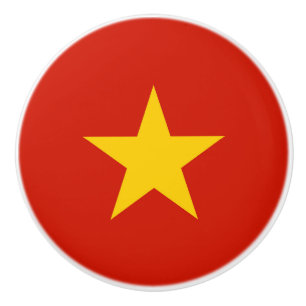 Vietnam flag ceramic knob