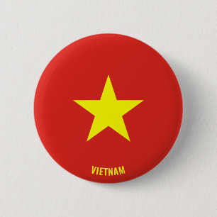 Vietnam Flag Charming Patriotic 6 Cm Round Badge
