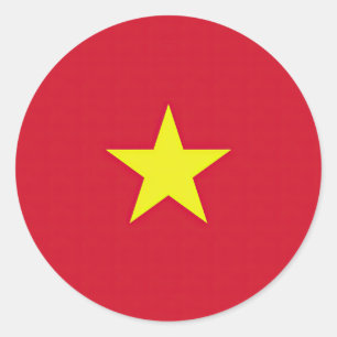Vietnam flag classic round sticker