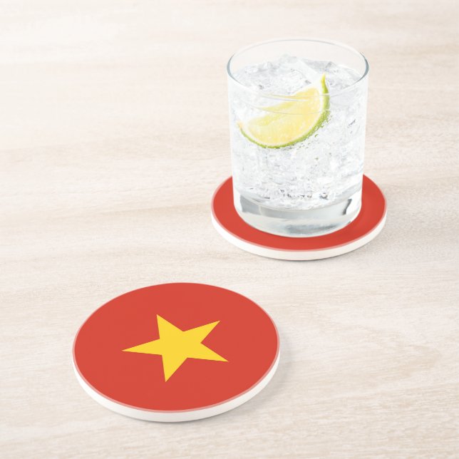 Vietnam flag coaster (Side)