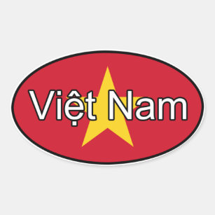 Vietnam Flag Euro Sticker