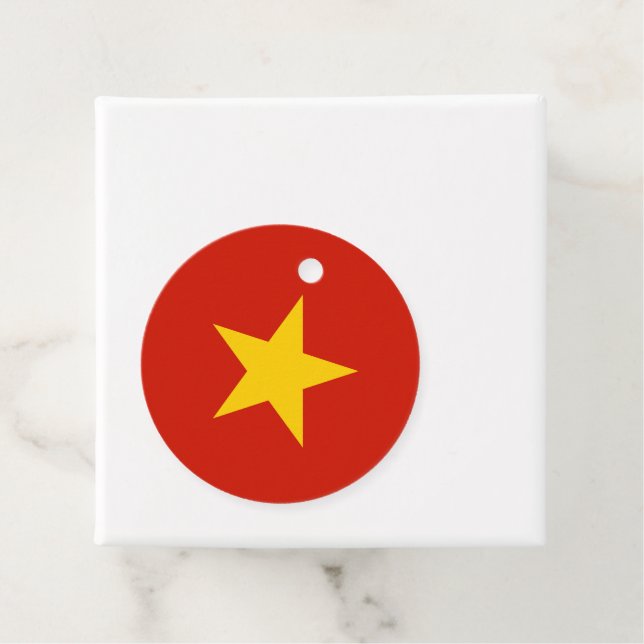 Vietnam flag favour tags (In Situ)