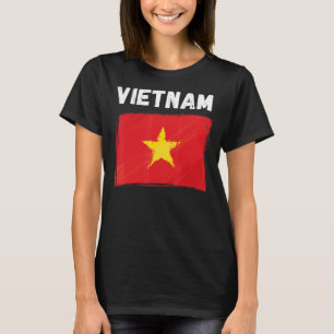 Vietnam Flag Holiday Vintage Grunge Vietnamese Fla T-Shirt