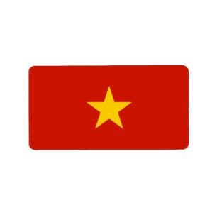 Vietnam flag label