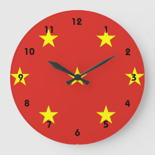 vietnam flag large clock