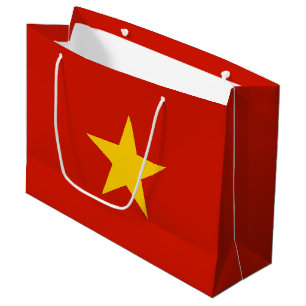 Vietnam flag large gift bag
