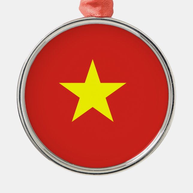 Vietnam flag metal tree decoration (Front)