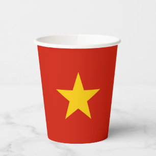 Vietnam flag paper cups