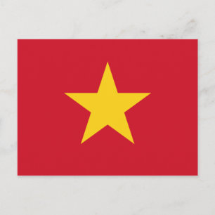 vietnam flag postcard
