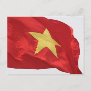 vietnam flag postcard