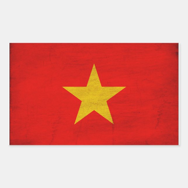 Vietnam Flag Rectangular Sticker (Front)