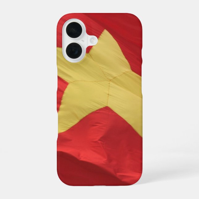 vietnam flag red iPhone 16 case (Back)