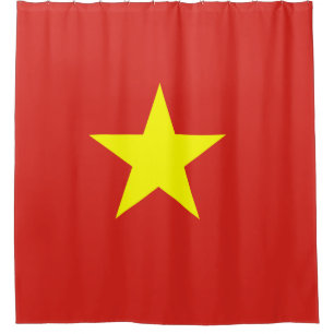 Vietnam flag shower curtain