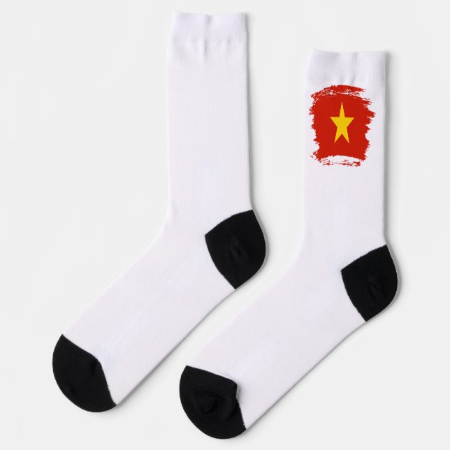 Vietnam flag socks (Left)