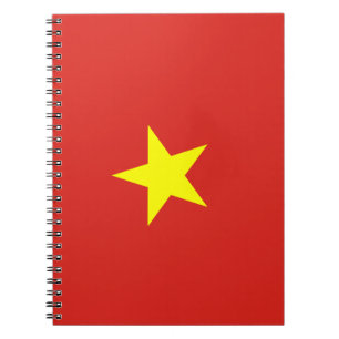 Vietnam flag spiral notebook