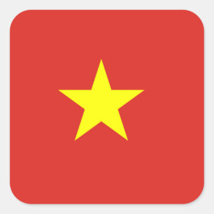 Vietnam flag square sticker