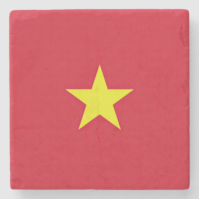Vietnam flag stone coaster (Front)