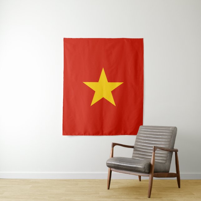 Vietnam flag tapestry (In Situ)