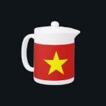 Vietnam Flag Teapot<br><div class="desc">Add a touch of Vietnamese pride to your tea collection with our exclusive teapot featuring the flag of Vietnam! Crafted with meticulous attention to detail, this teapot is more than just a functional item; it’s a celebration of Vietnam’s heritage and cultural pride. The vibrant design prominently displays the iconic Vietnamese...</div>