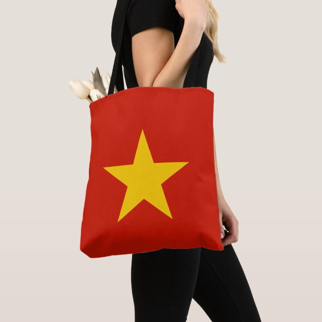 Vietnam flag tote bag (Close Up)