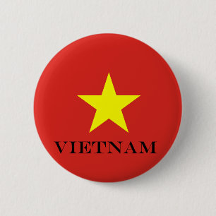 Vietnam flag Vietnamese star 6 Cm Round Badge