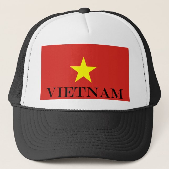 Vietnam flag Vietnamese star Trucker Hat (Front)