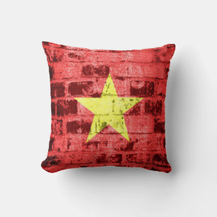 Vietnam Flag Vintage Cushion