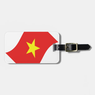 Vietnam Flag Wave Luggage Tag