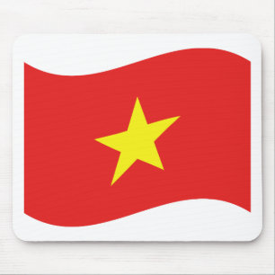 Vietnam Flag Wave Mouse Pad