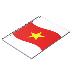 Vietnam Flag Wave Notebook