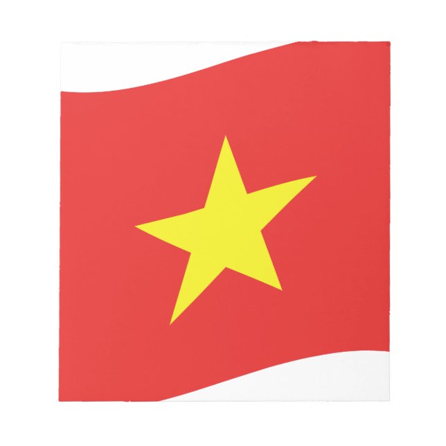 Vietnam Flag Wave Notepad (Front)