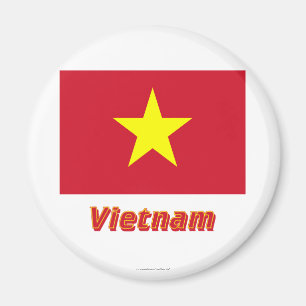 Vietnam Flag with Name Magnet