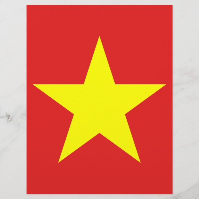 Vietnam Flag Yellow Star Letterhead (Front)