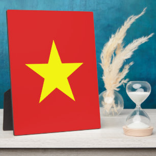 Vietnam Flag Yellow Star Plaque