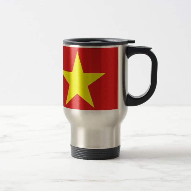 Vietnam Flag Yellow Star Travel Mug (Right)