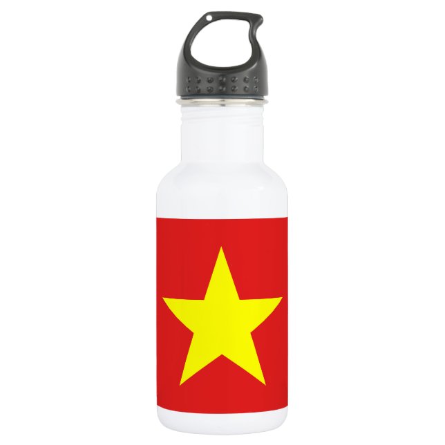 Vietnam Flag Yellow Star Water Bottle (Front)