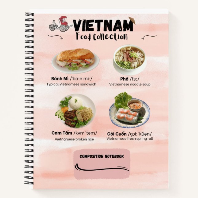 Vietnam Food Tour Composition Notebook (Front)