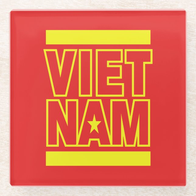 VIETNAM GLASS COASTER (Front)
