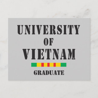 Vietnam graduate stencil postcard