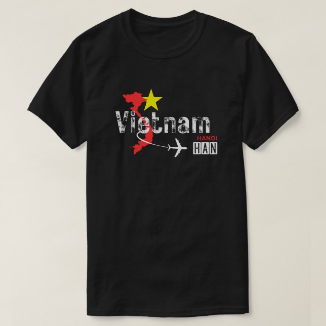 Vietnam Hanoi Airport Code T Shirt (Design Front)