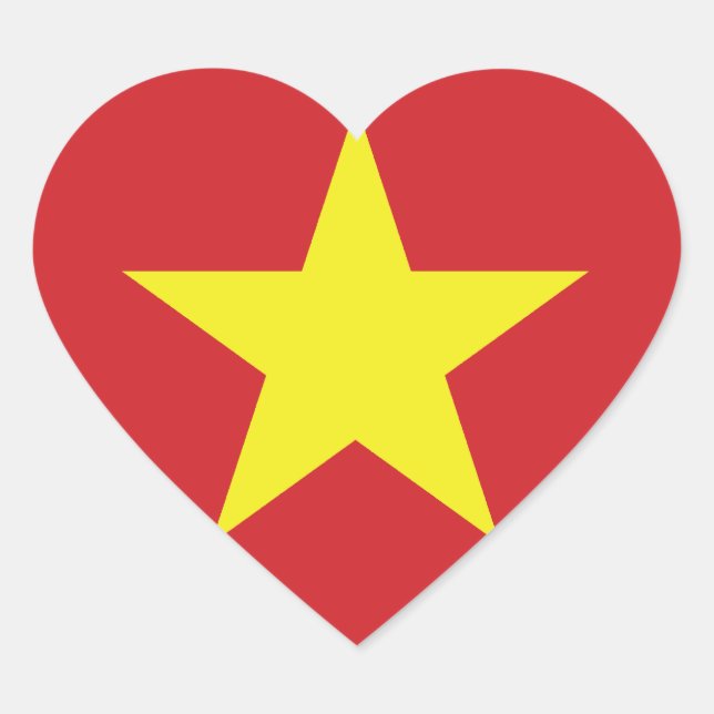 Vietnam Heart Flag Heart Sticker (Front)